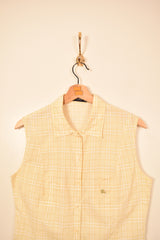 Burberry Vintage Woman Nova Check Sleeveless Shirt (S)