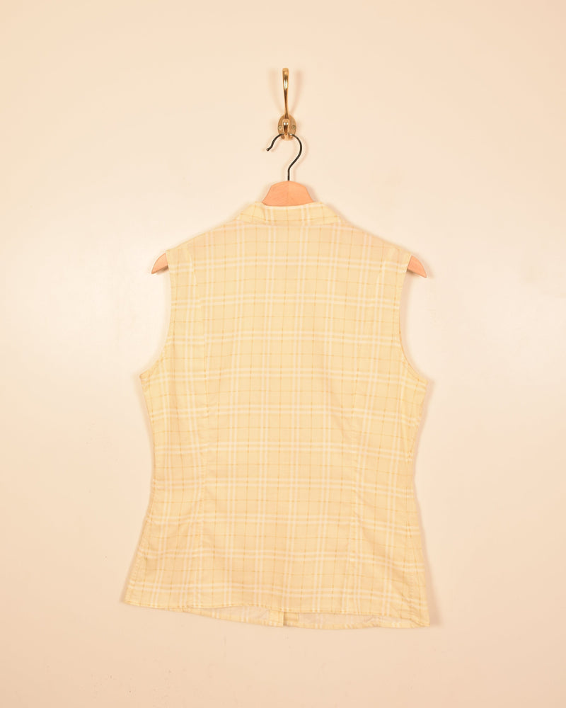 Burberry Vintage Woman Nova Check Sleeveless Shirt (S)