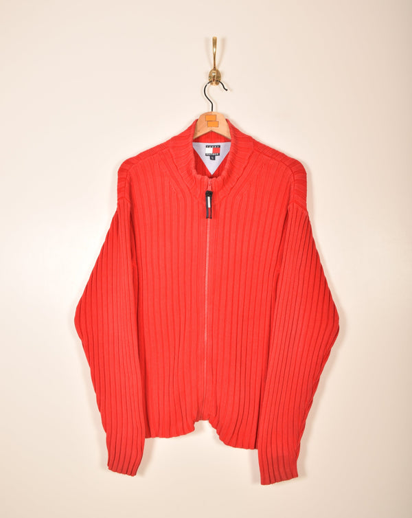 Tommy Hilfiger Vintage Knitted Zip Sweater (M)