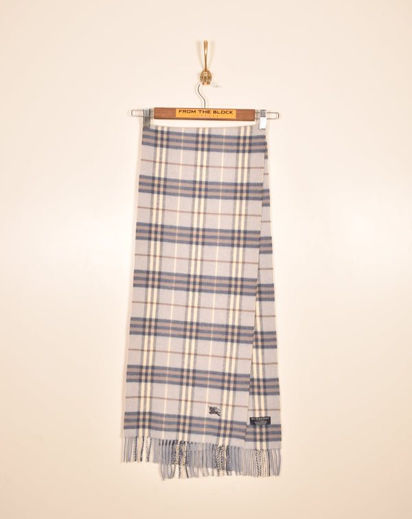 Burberry Vintage Baby Blue Nova Check Scarf