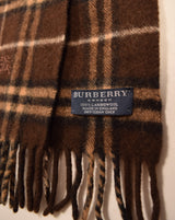 Burberry Vintage Dark Brown Nova Check Scarf