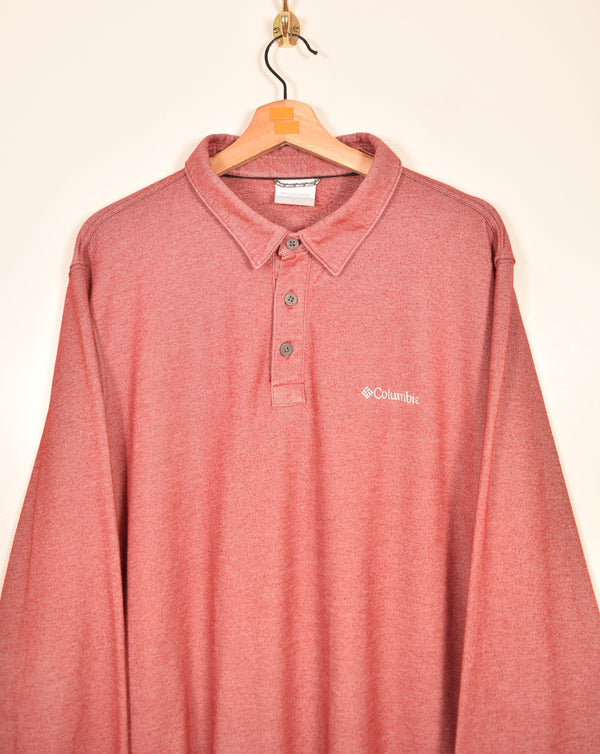 Columbia Vintage Long Sleeve Polo Shirt (XL)