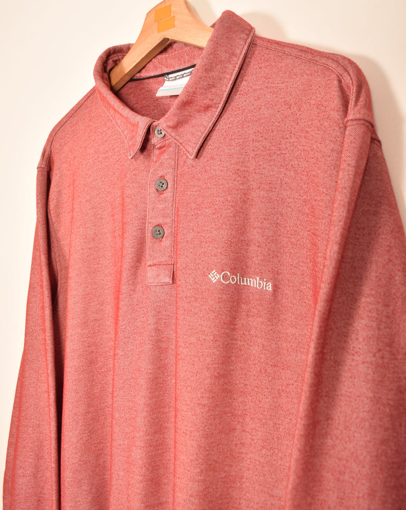 Columbia Vintage Long Sleeve Polo Shirt (XL)