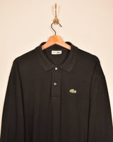 Lacoste Vintage Long Sleeve Polo Shirt (L)