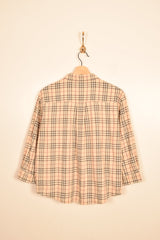 Burberry Vintage Nova Check Middle Sleeve Woman Shirt (L)