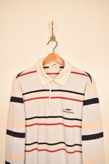 Thomas Burberry Vintage Long Sleeve Polo Shirt (M)