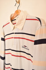 Thomas Burberry Vintage Long Sleeve Polo Shirt (M)