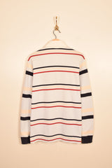 Thomas Burberry Vintage Long Sleeve Polo Shirt (M)