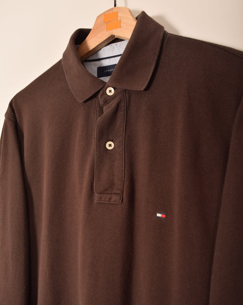 Tommy Hilfiger Vintage Long Sleeve Polo Shirt (L)