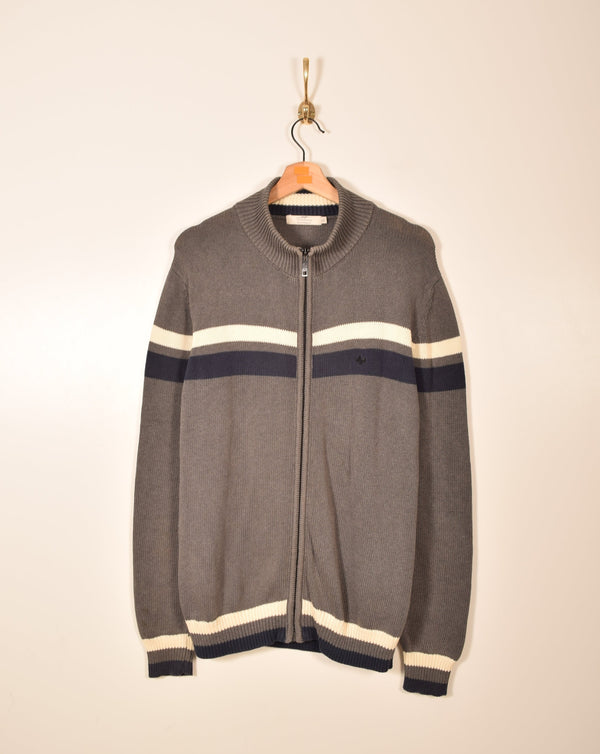 Thomas Burberry Vintage Zip Knitted Sweater (L)