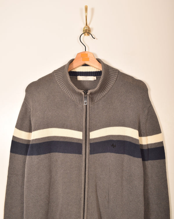 Thomas Burberry Vintage Zip Knitted Sweater (L)