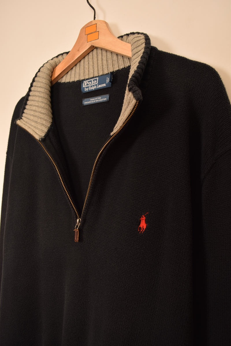 Polo Ralph Lauren Vintage Half Zip Sweater (XL)