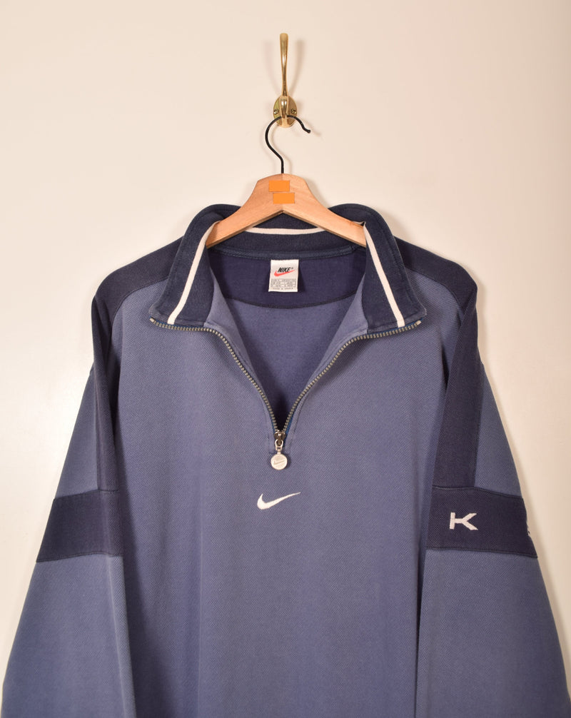 Nike Vintage Half Zip Center Swoosh Sweatshirt (L)