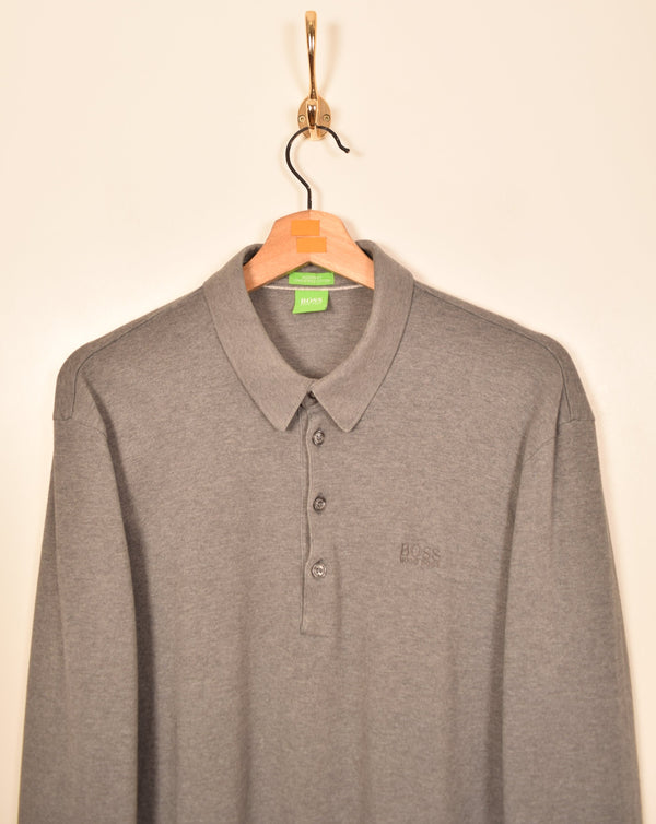 Hugo Boss Vintage Long Sleeve Polo Shirt (M)