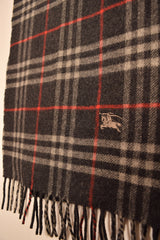 Burberry Dark Grey Nova Check Scarf