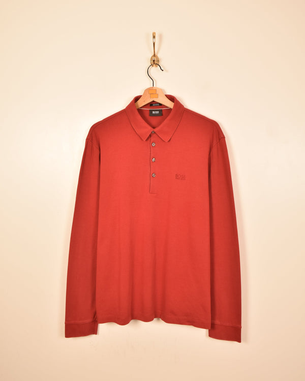 Hugo Boss Vintage Long Sleeve Polo Shirt (L)