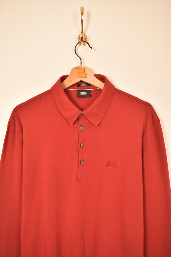 Hugo Boss Vintage Long Sleeve Polo Shirt (L)